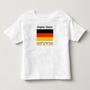 T-shirt Pour Les Tous Petits Deutschland et drapeau allemand personnalisés 