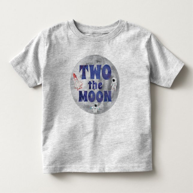 T-shirt Pour Les Tous Petits Deux ans de la Lune (Devant)