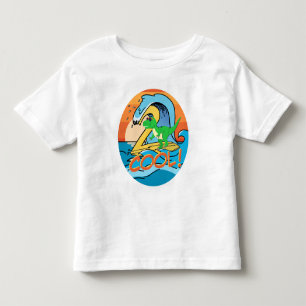 T-shirt Pour Les Tous Petits Deux Cool ! 2e Anniversaire Surfant sur une Vague 