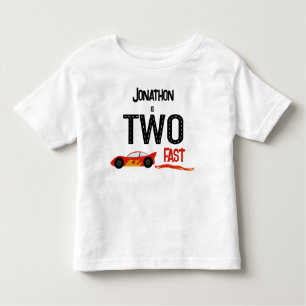 T-shirt Pour Les Tous Petits Deux courses rapides deuxième anniversaire fête