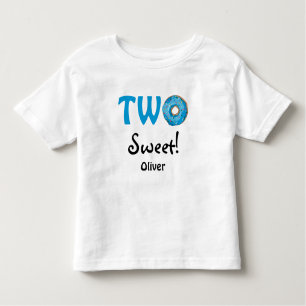 T-shirt Pour Les Tous Petits Deux douces avec beigne bleue