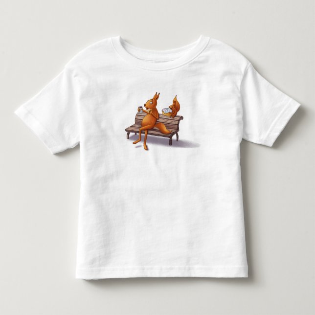 T-shirt Pour Les Tous Petits Deux écureuils (Devant)