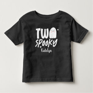 T-shirt Pour Les Tous Petits Deux Éffrayants Halloween personnalisés 2e anniver