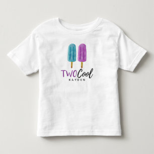 T-shirt Pour Les Tous Petits DEUX ENFANTS AU TOP 2e Anniversaire Fête glacée d'
