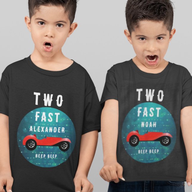 T-shirt Pour Les Tous Petits DEUX FAST Classic Red Car (Créateur téléchargé)