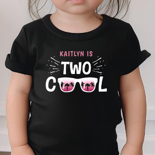 T-shirt Pour Les Tous Petits Deux Filles Cool 2ème Anniversaire