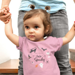 T-shirt Pour Les Tous Petits Deux Filles Éffrayantes fête d'anniversaire