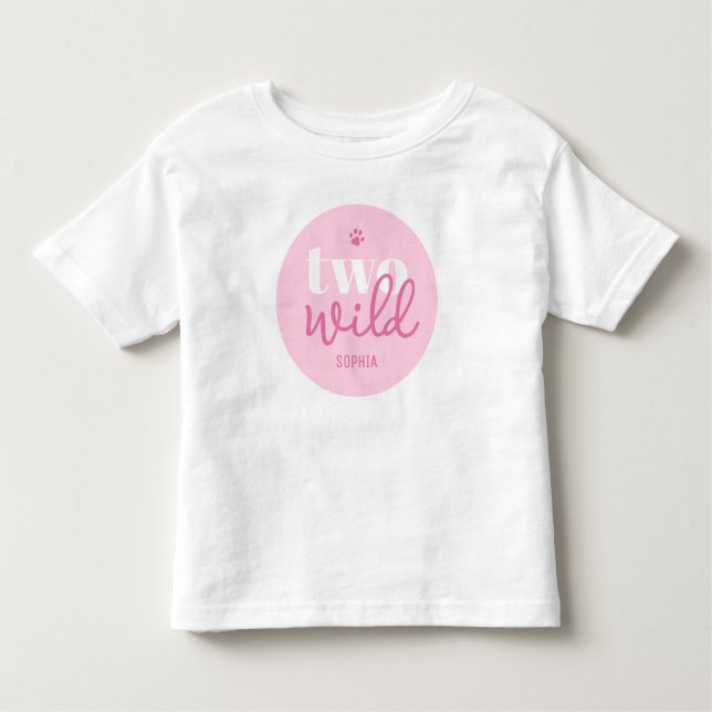 T-shirt Pour Les Tous Petits Deux filles sauvages 2e anniversaire (Devant)
