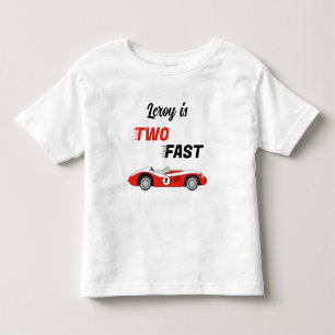 T-shirt Pour Les Tous Petits Deux garçons de voiture de course vintage rouge ra