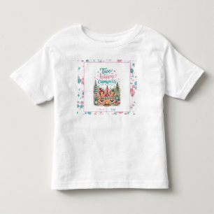 T-shirt Pour Les Tous Petits Deux joyeux campeurs Fête d'anniversaire de jumell