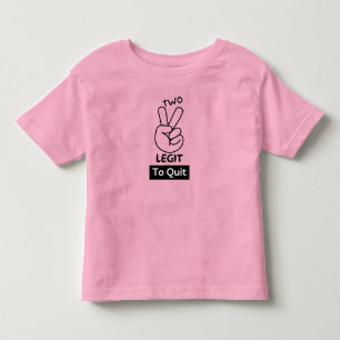 T-shirt Pour Les Tous Petits Deux Legit to Quit - Anniversaire Chemise de Jalon