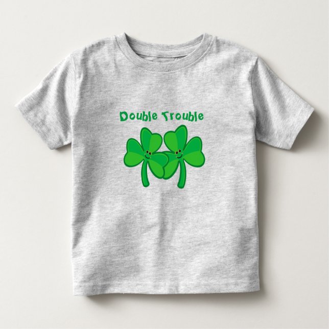 T-shirt Pour Les Tous Petits Deux trèfle (Devant)