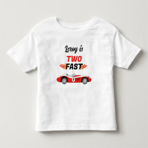 T-shirt Pour Les Tous Petits Deux Voitures de Course Vintage Rapides Garçon 2èm