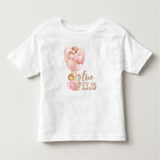 T-shirt Pour Les Tous Petits Deux Wild Safari Jungle Thème 2ème Anniversaire