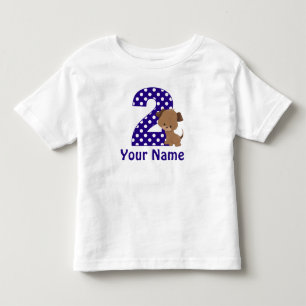 T-shirt Pour Les Tous Petits Deuxième anniversaire garçon Chien chiot