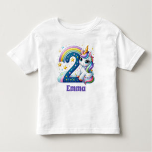 T-shirt Pour Les Tous Petits Deuxième anniversaire magique - Unicorne personnal