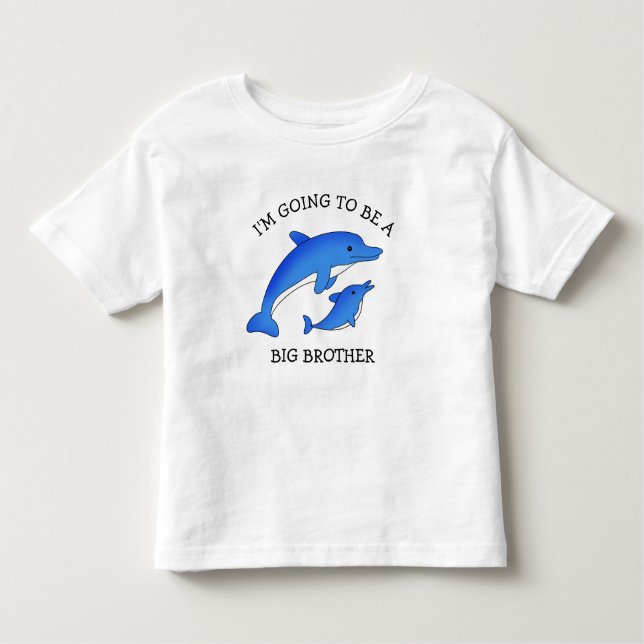 T-shirt Pour Les Tous Petits Devenir un grand frère | Dauphins   (Devant)