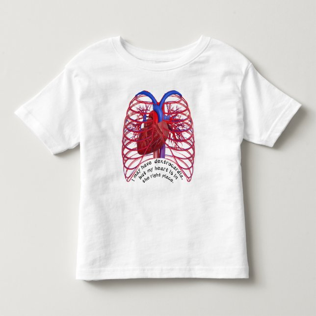 T-shirt Pour Les Tous Petits Dextrocardie pun  (Devant)