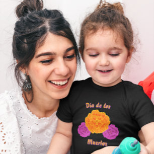T-shirt Pour Les Tous Petits Día de los Muertos Marigold Trio