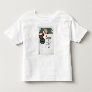T-shirt Pour Les Tous Petits Diable envoyant des souhaits de Noël