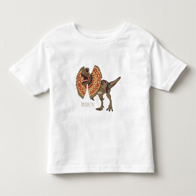 T-shirt Pour Les Tous Petits Dilophosaurus dessin animé (Devant)