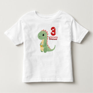 T-shirt Pour Les Tous Petits Dino Anniversaire 3 aujourd'hui