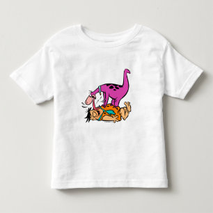 T-shirt Pour Les Tous Petits Dino léchant le Flintstone de Fred