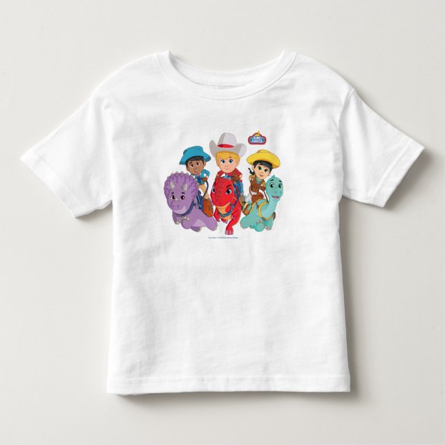 T-shirt Pour Les Tous Petits Dino Ranch Friends Design (Devant)