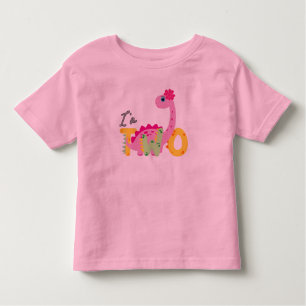 T-shirt Pour Les Tous Petits Dino Rex I'm 2 Anniversaire garçons deux Retour à