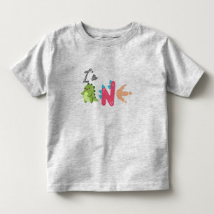T-shirt Pour Les Tous Petits Dino TRex j'ai 1 ans Anniversaire garçons UN Retou