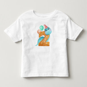 T-shirt Pour Les Tous Petits Dinosaur 2e anniversaire