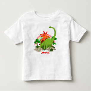 T-shirt Pour Les Tous Petits Dinosaur imaginaire île do-it-yourself nom volcan 