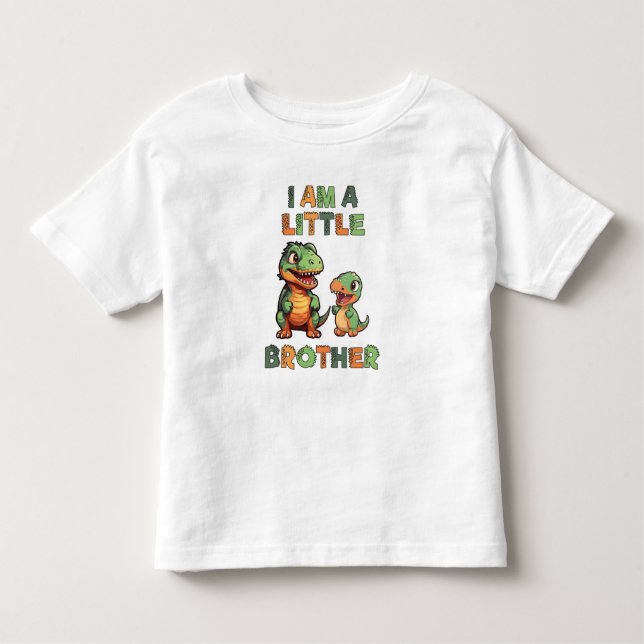 T-shirt Pour Les Tous Petits Dinosaur le petit frère  (Devant)