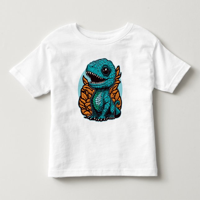 T-shirt Pour Les Tous Petits Dinosaure Bébé mignon (Devant)