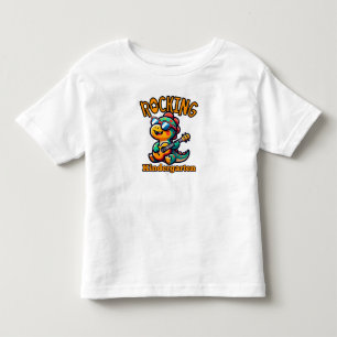 T-shirt Pour Les Tous Petits Dinosaure de maternelle qui joue de la guitare