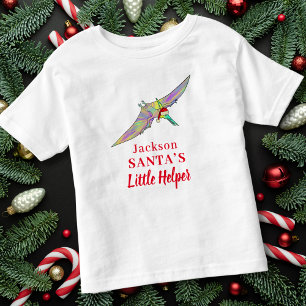 T-shirt Pour Les Tous Petits Dinosaure de Noël Père Noël Enfants Personnalisé