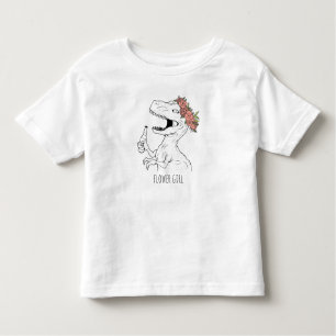 T-shirt Pour Les Tous Petits Dinosaure Flower Girl