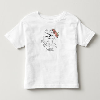 T-shirt Pour Les Tous Petits Dinosaure Flower Girl