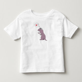 T-shirt Pour Les Tous Petits Dinosaure mignon dans la bande dessinée d'amour