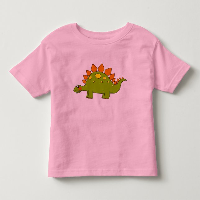 T-shirt Pour Les Tous Petits Dinosaure mignon - stegosaurus (Devant)
