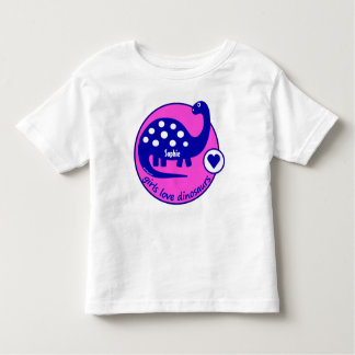 T-shirt Pour Les Tous Petits Dinosaure rose lumineux personnalisable mignon