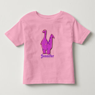 T-shirt Pour Les Tous Petits Dinosaure rose personnalisé