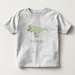T-shirt Pour Les Tous Petits Dinosaure T-Rex avec nom pour chien bébé