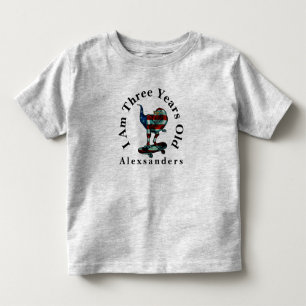 T-shirt Pour Les Tous Petits Dinosaure T Rex avec un nom, j'ai 3 ans
