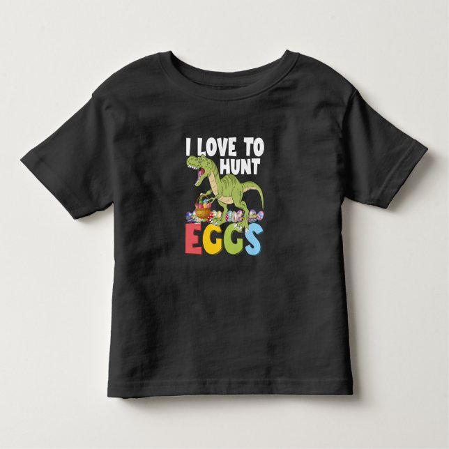 T-shirt Pour Les Tous Petits Dinosaure T-Rex Happy Easter (Devant)