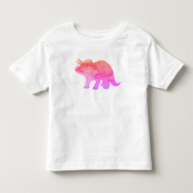 T-shirt Pour Les Tous Petits Dinosaure Tricératops Peinture néon (Devant)