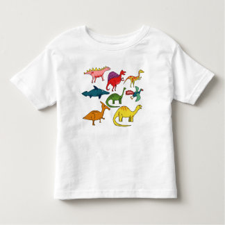 T-shirt Pour Les Tous Petits Dinosaures colorés