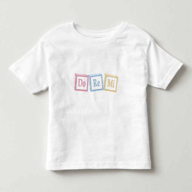 T-shirt Pour Les Tous Petits "Do Re Mi" Solfeggio Blocks (Devant)