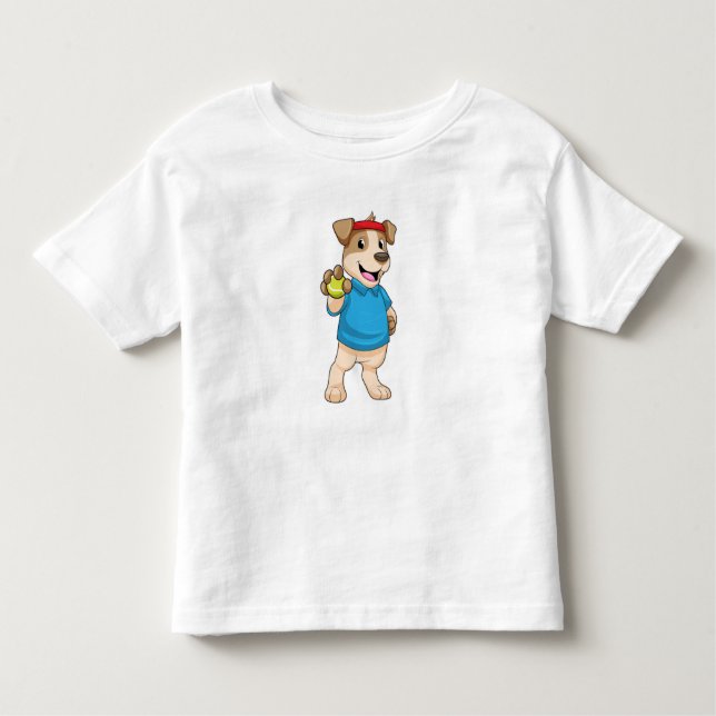 T-shirt Pour Les Tous Petits Dog at tennis (Devant)