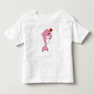 T-shirt Pour Les Tous Petits Dolphin Love Heart